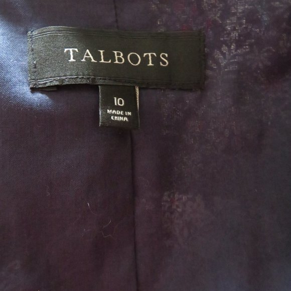 🎉HP🎉Talbots Lined Floral Cotton Blazer - Size 10 - Great for Spring/Summer - EUC - Picture 12 of 13